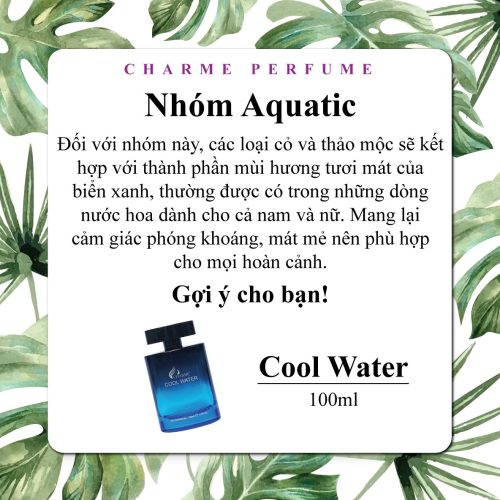 Nước Hoa Charme Cool Water 100Ml